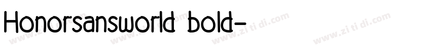 Honorsansworld bold字体转换